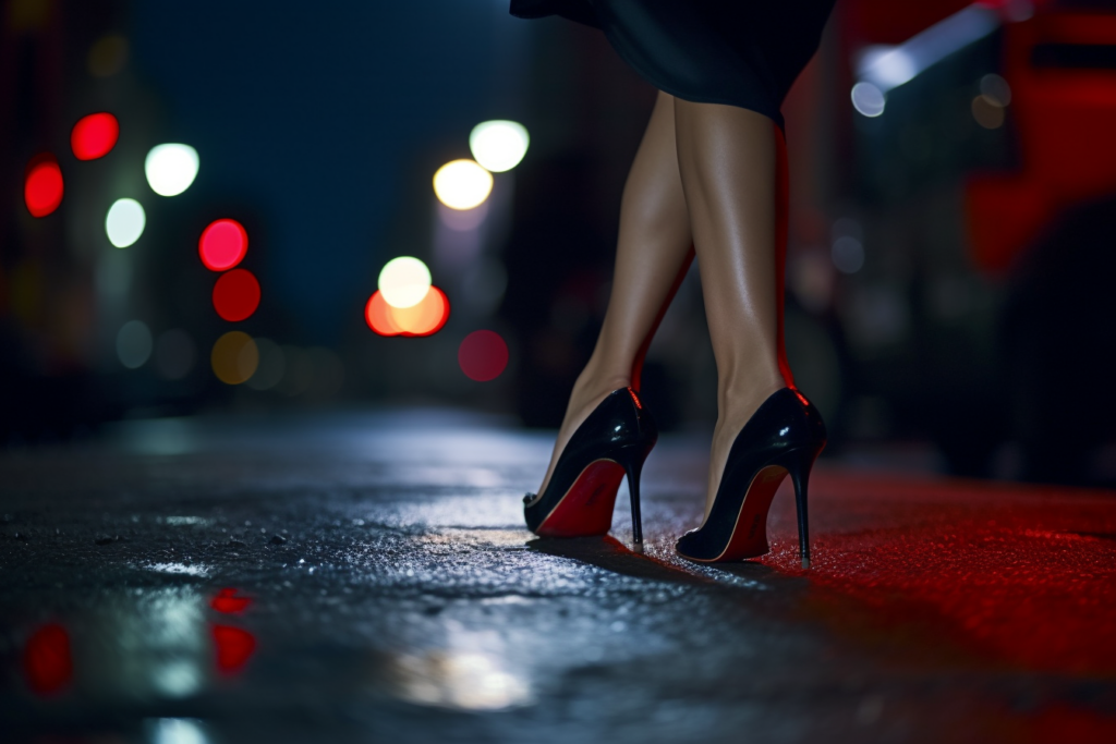 woman with high heels
