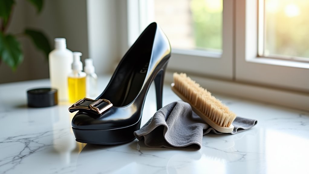 cleaning and maintaining heels