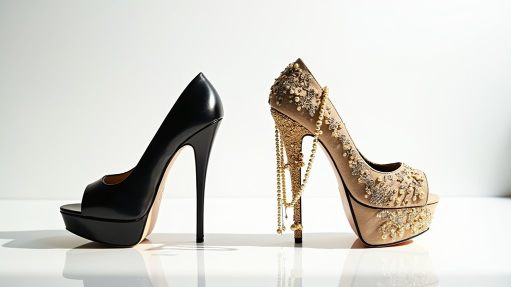 heels simple vs extravagant