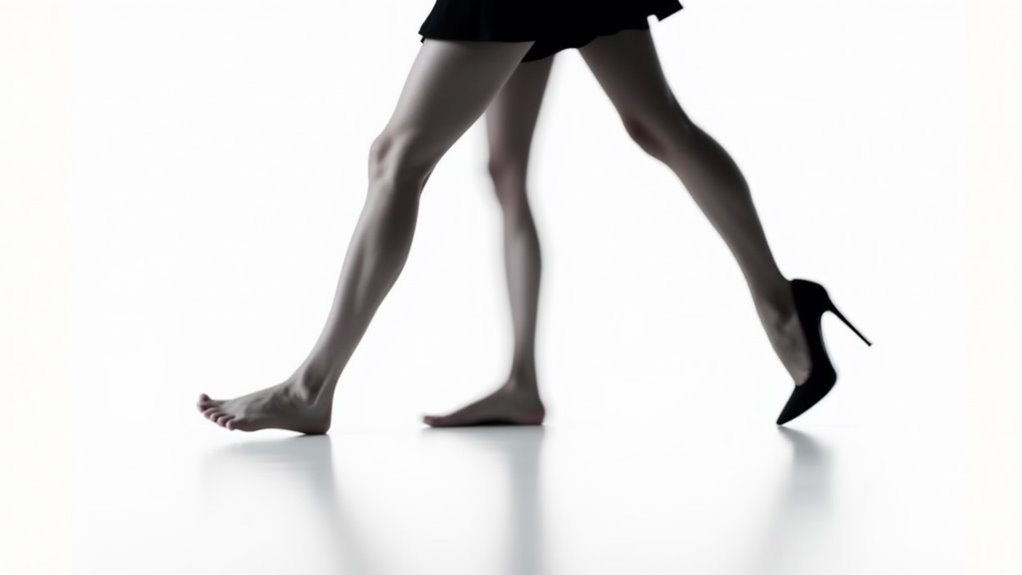 high heels affect gait