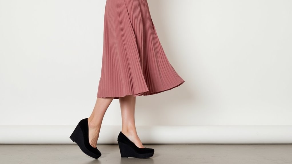 platform heels with skirts