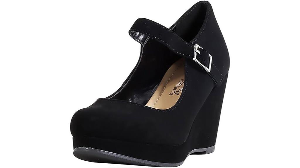 platform wedge pump shoes