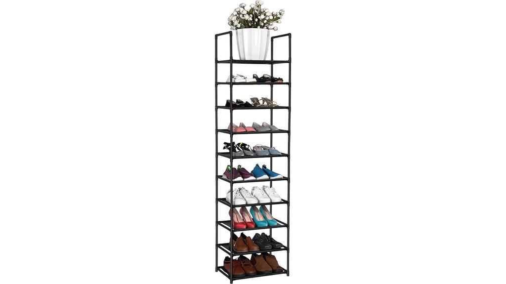 sturdy 10 tier shoe rack