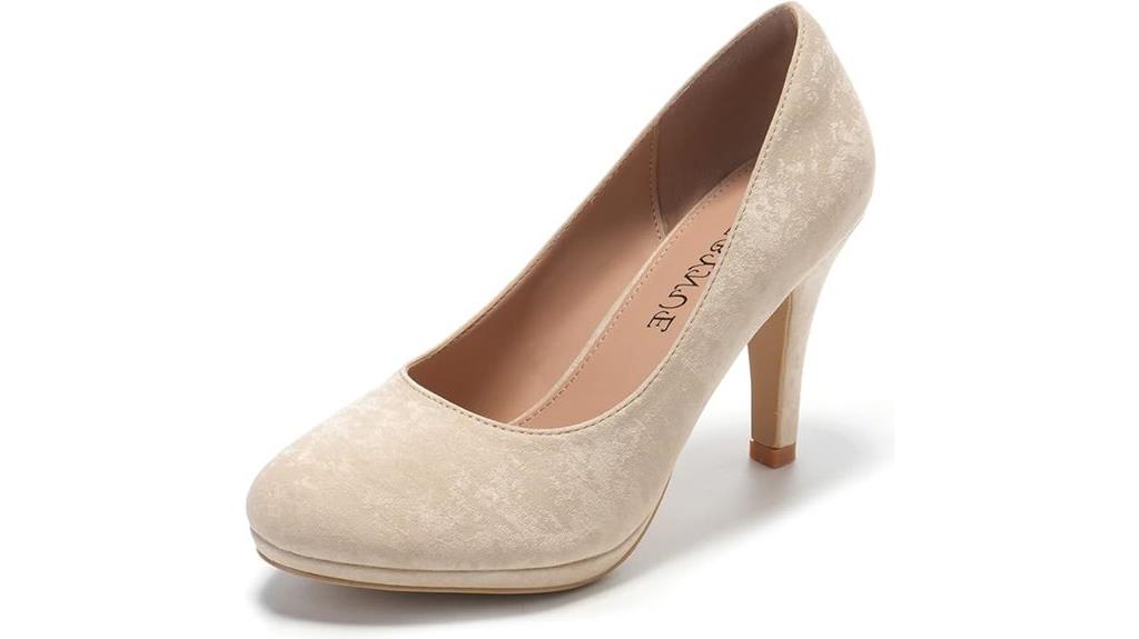 stylish round toe pumps