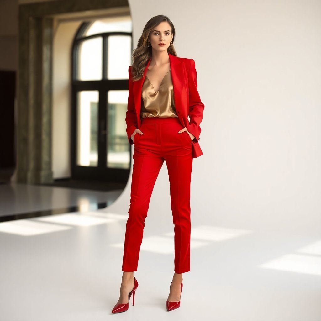 Shop-the-Look-Pointed-Toe-Stiletto-Heel-with-Tailored-Red-Power-Suit-and-Silk-Camisole